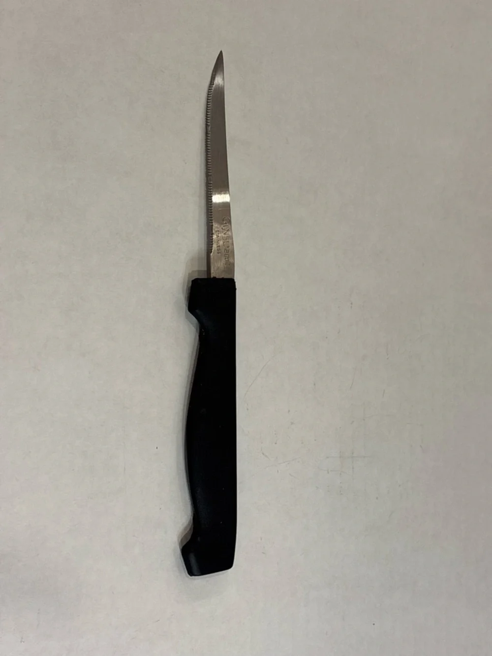Vintage Ginsu 2000 stainless steel‎ 3 1/4”serrated paring utility knife